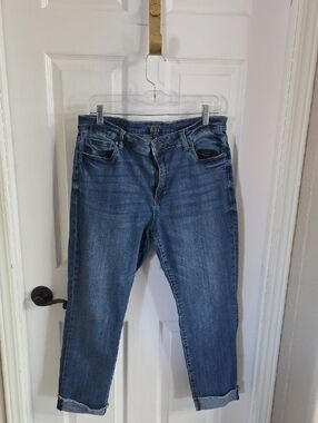 KUT FROM THE KLOTH(12) HIGH-RISE ANKLE STRAIGHT LEG JEANS